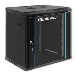 Szafa RACK Qoltec 19" | 12U | 450x600x635 | Czarna | Wisząca… | PartsPC.pl