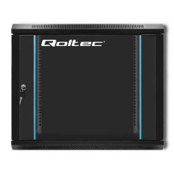 Szafa RACK Qoltec 19" | 9U | 600x600x500 | Czarna | Wisząca