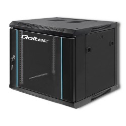 Szafa RACK Qoltec 19" | 9U | 600x600x500 | Czarna | Wisząca