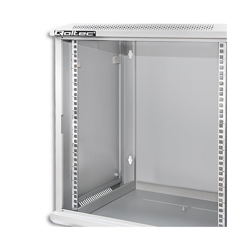 Szafa RACK Qoltec 19" | 12U | 600x635x450 | Szara | Wisząca… | PartsPC.pl