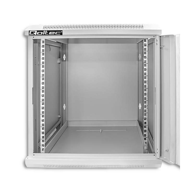 Szafa RACK Qoltec 19" | 12U | 600x635x450 | Szara | Wisząca… | PartsPC.pl