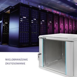 Szafa RACK Qoltec 19" | 9U | 600x600x500 | Szara | Wisząca… | PartsPC.pl