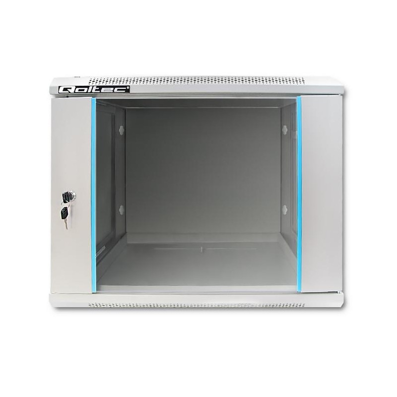 Szafa RACK Qoltec 19" | 9U | 600x600x500 | Szara | Wisząca… | PartsPC.pl