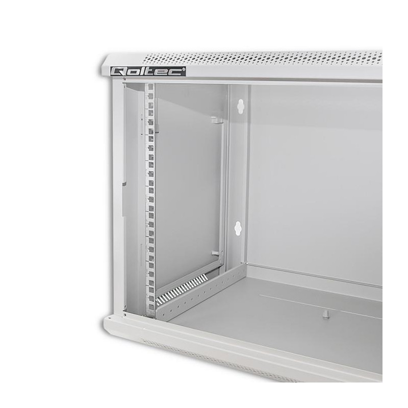 Szafa RACK Qoltec 19" | 9U | 600x600x500 | Szara | Wisząca… | PartsPC.pl