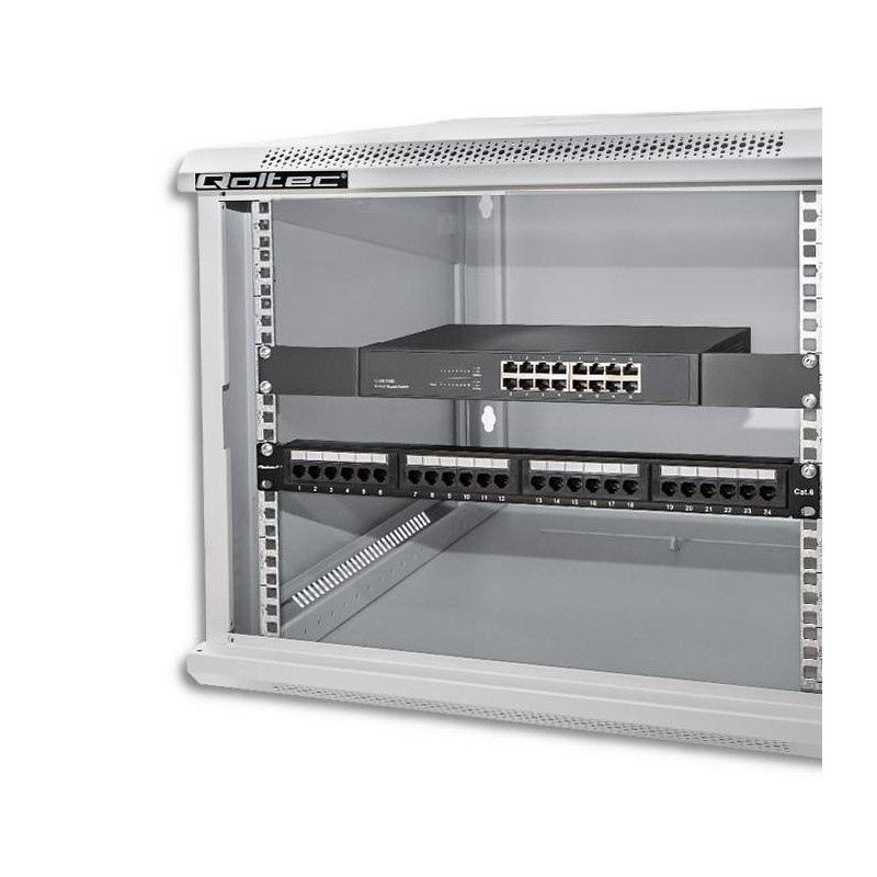 Szafa RACK Qoltec 19" | 9U | 600x600x500 | Szara | Wisząca… | PartsPC.pl