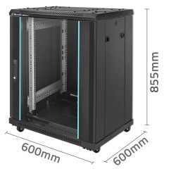 Szafa RACK Qoltec 19" | 15U | 600x600x855 | Stalowa obudowa… | PartsPC.pl