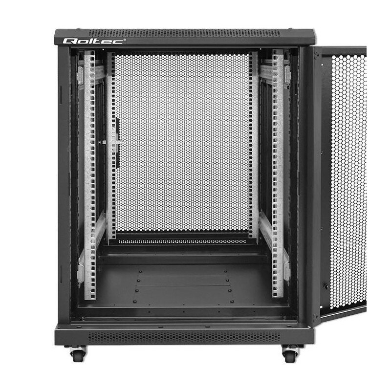 Szafa RACK Qoltec 19" | 15U | 600x600x855 | Perforowane drzw… | PartsPC.pl