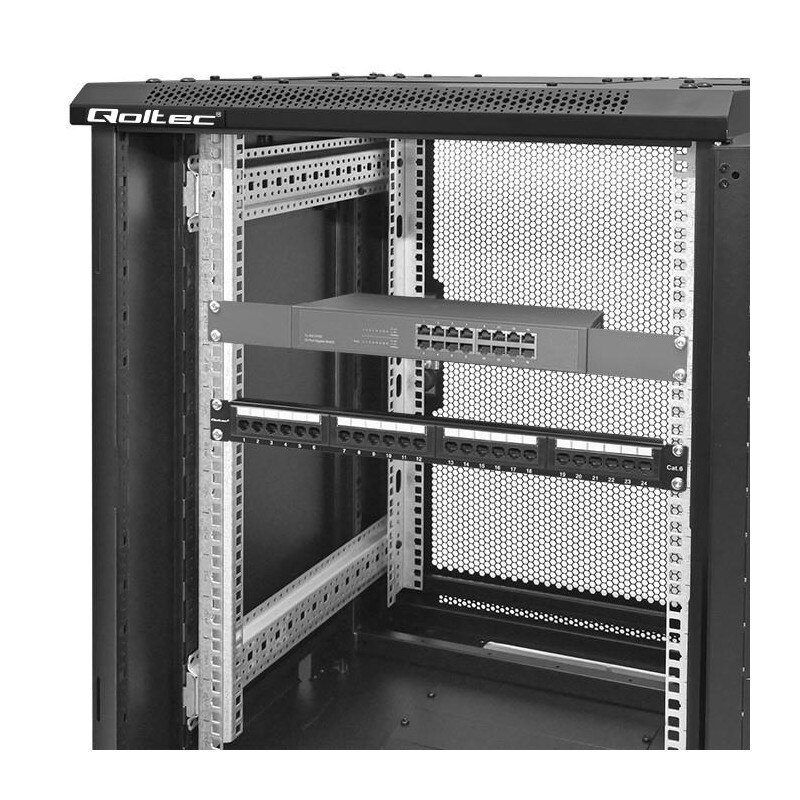 Szafa RACK Qoltec 19" | 15U | 600x600x855 | Perforowane drzw… | PartsPC.pl