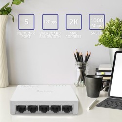 Switch niezarządzalny Qoltec przełącznik sieciowy 5 x port R… | PartsPC.pl