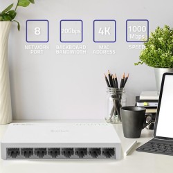 Switch niezarządzalny Qoltec przełącznik sieciowy 8 x port R… | PartsPC.pl