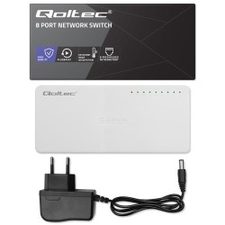 Switch niezarządzalny Qoltec przełącznik sieciowy 8 x port R… | PartsPC.pl