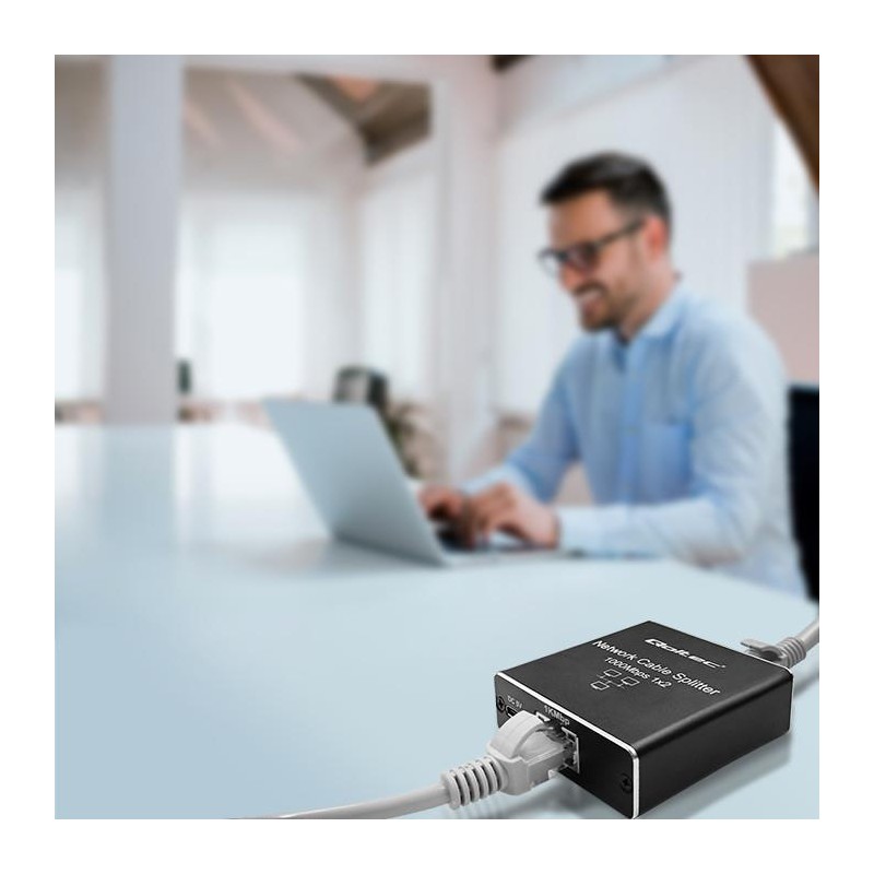 Switch niezarządzalny Qoltec mini rozdzielacz splitter 1x2 p… | PartsPC.pl