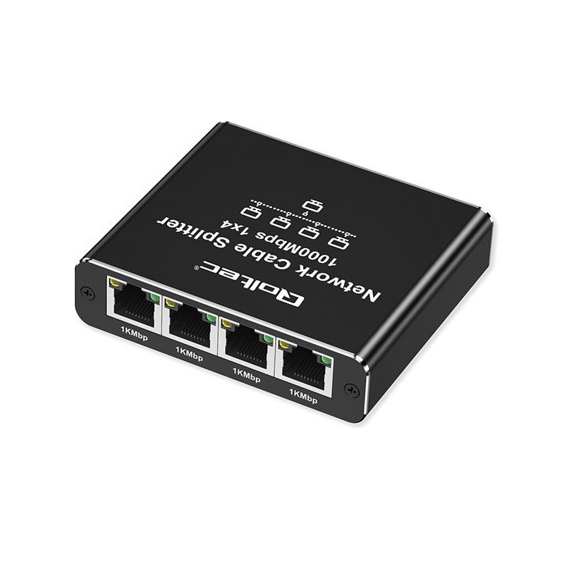 Switch niezarządzalny Qoltec mini rozdzielacz splitter 1x4 p… | PartsPC.pl