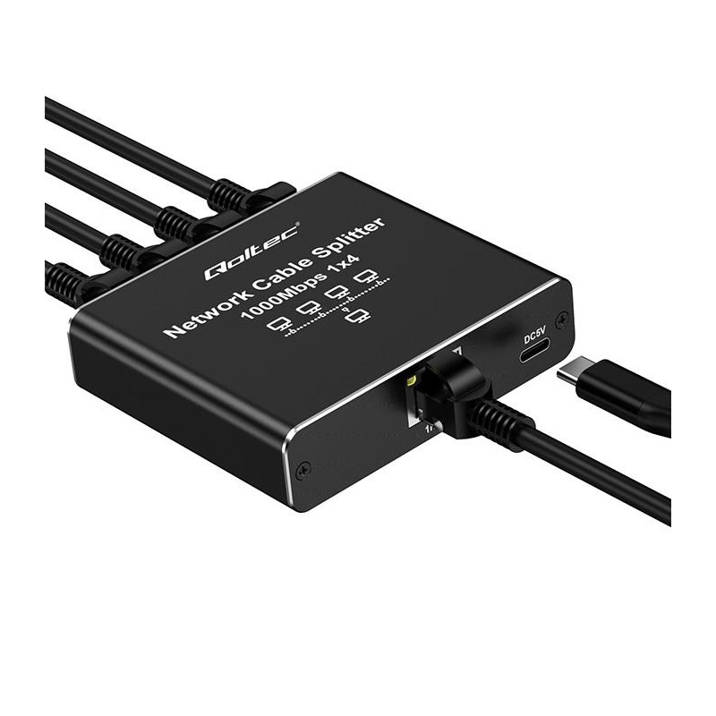 Switch niezarządzalny Qoltec mini rozdzielacz splitter 1x4 p… | PartsPC.pl