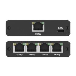 Switch niezarządzalny Qoltec mini rozdzielacz splitter 1x4 p… | PartsPC.pl
