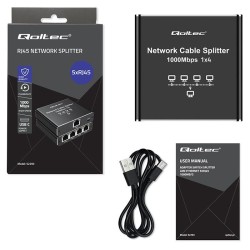 Switch niezarządzalny Qoltec mini rozdzielacz splitter 1x4 p… | PartsPC.pl