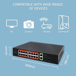 Switch niezarządzalny Qoltec przełącznik sieciowy Gigabit Et… | PartsPC.pl