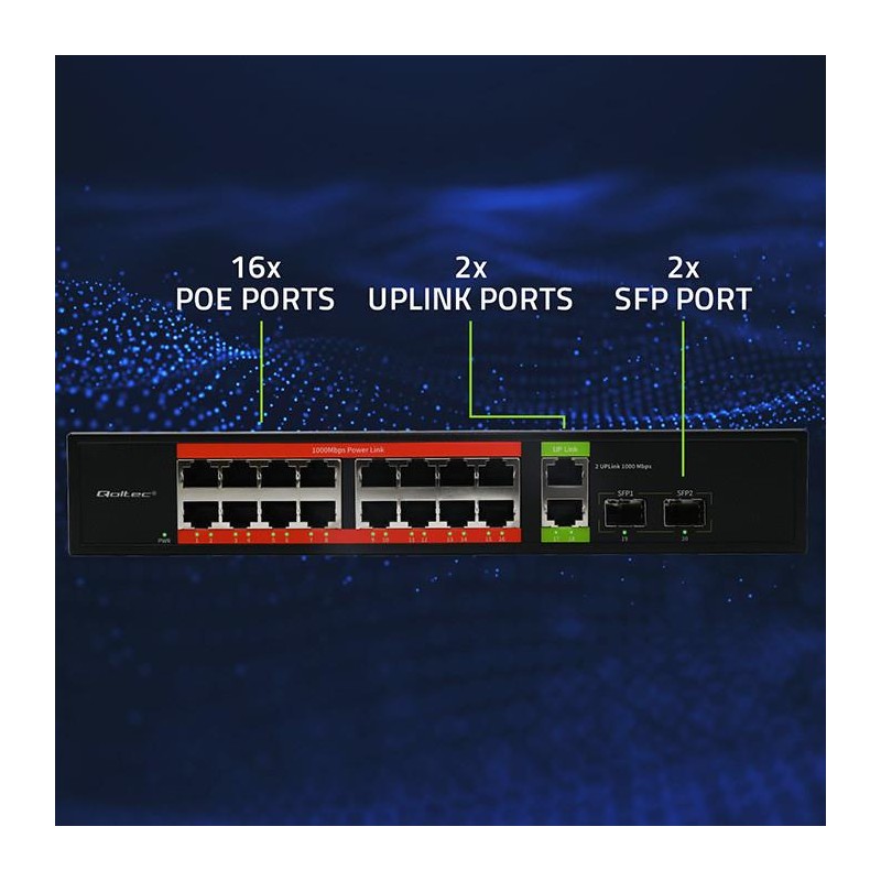 Switch niezarządzalny Qoltec przełącznik sieciowy Gigabit Et… | PartsPC.pl