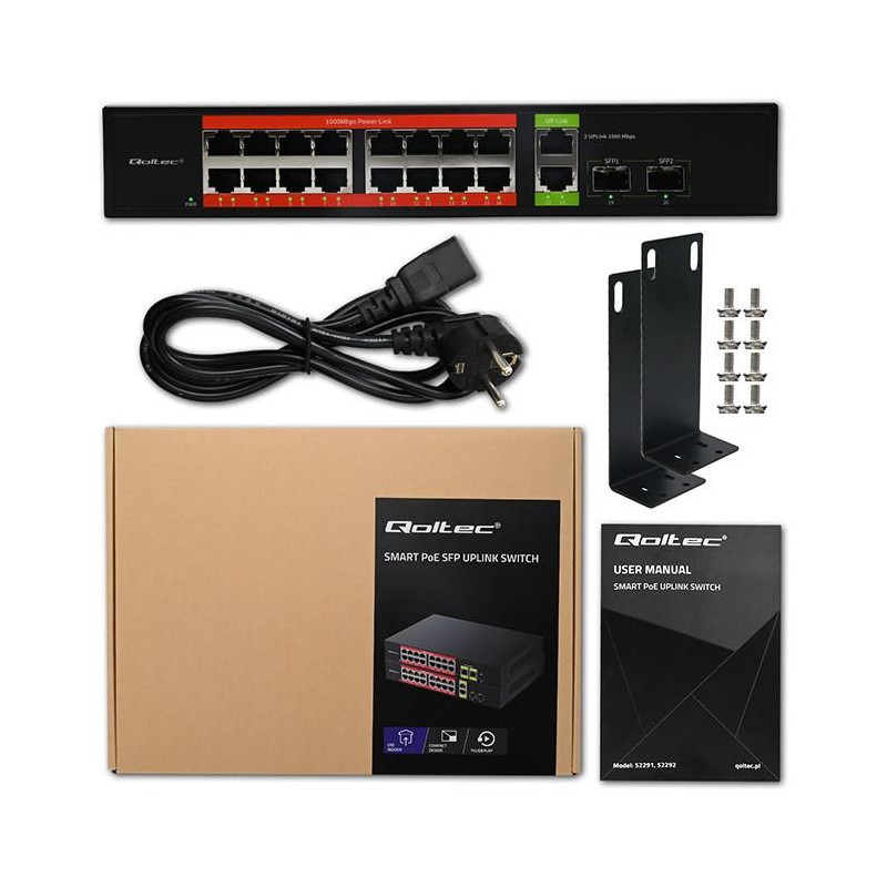 Switch niezarządzalny Qoltec przełącznik sieciowy Gigabit Et… | PartsPC.pl