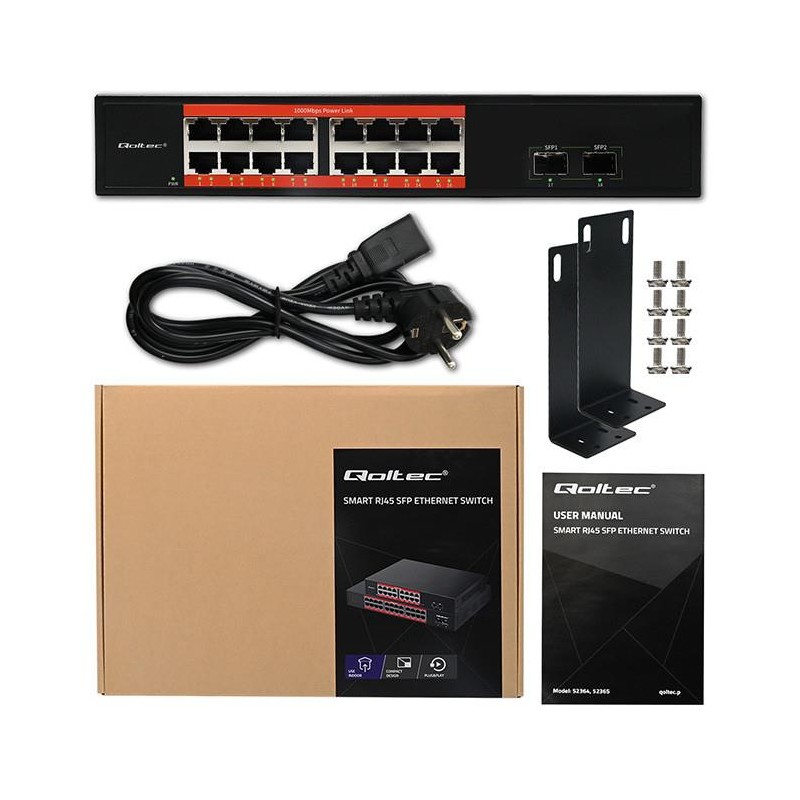 Switch niezarządzalny Qoltec przełącznik sieciowy Gigabit Et… | PartsPC.pl