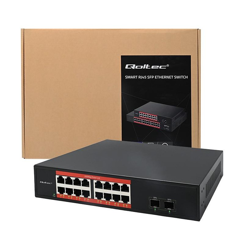 Switch niezarządzalny Qoltec przełącznik sieciowy Gigabit Et… | PartsPC.pl