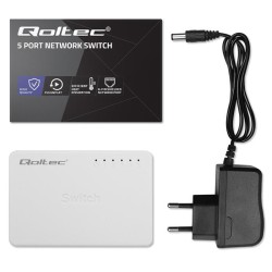 Switch niezarządzalny Qoltec przełącznik sieciowy 5 x port R… | PartsPC.pl