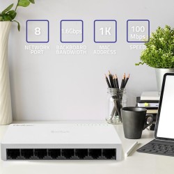 Switch niezarządzalny Qoltec przełącznik sieciowy 8 x port R… | PartsPC.pl