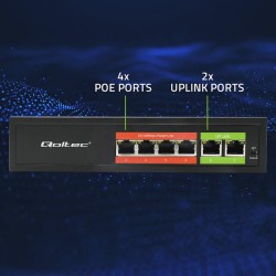 Switch niezarządzalny Qoltec przełącznik sieciowy Fast Ether… | PartsPC.pl