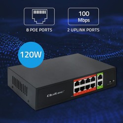 Switch niezarządzalny Qoltec przełącznik sieciowy Fast Ether… | PartsPC.pl