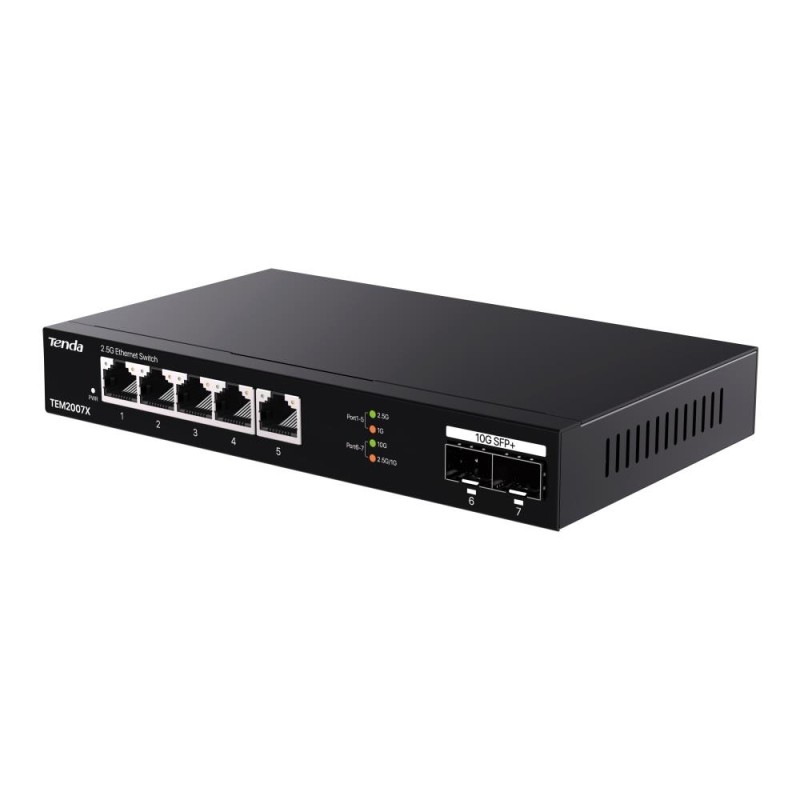 Switch niezarządzalny Tenda TEM2007X 5x2,5GbE 2x10G SFP+ | PartsPC.pl