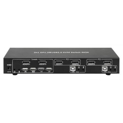 Przełącznik KVM Techly 2-portowy DisplayPort/USB 2x1 Dual Head Video