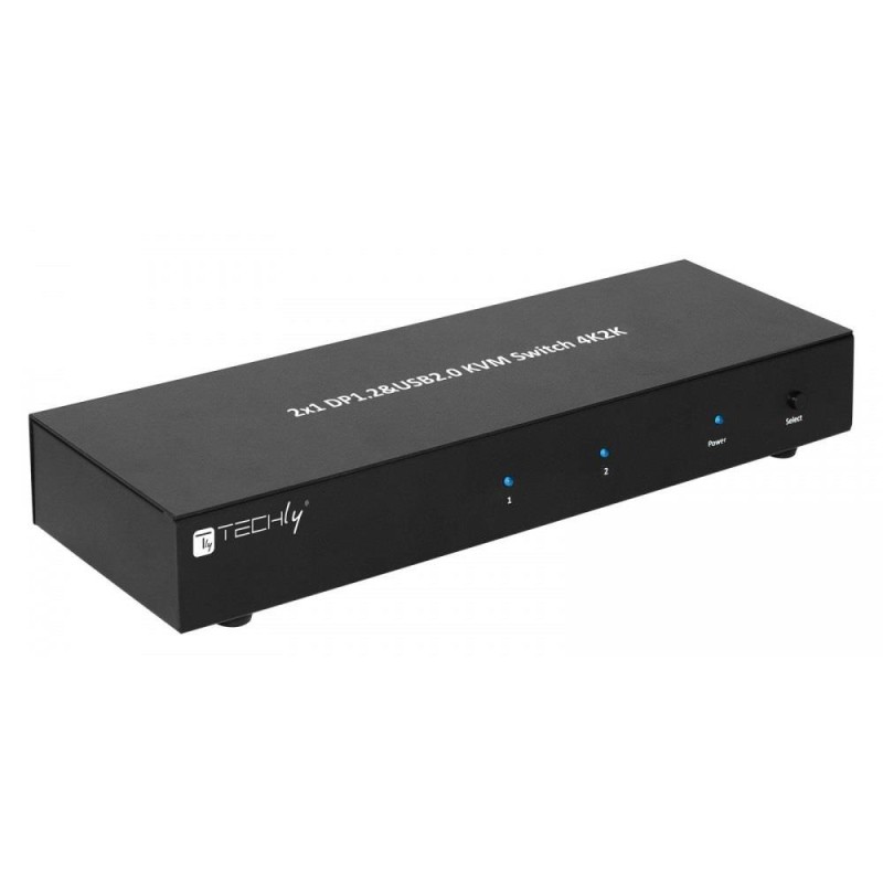 Przełącznik KVM Techly 2-portowy DisplayPort/USB 2x1 Dual Head Video
