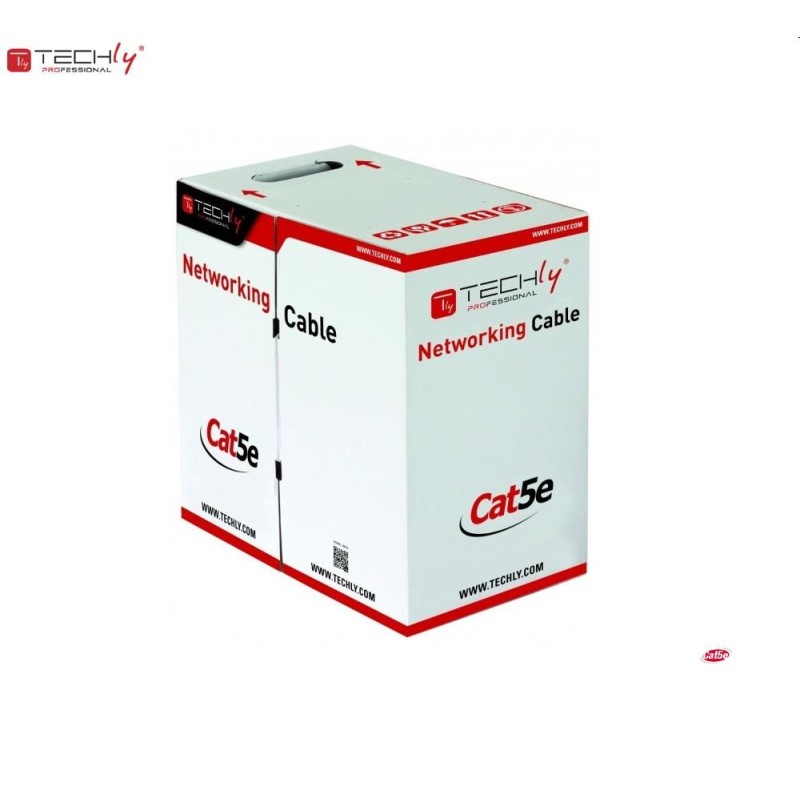 Kabel instalacyjny TechlyPro skrętka Cat5e F/UTP drut CCA zewnętrzna 305m,