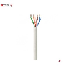 Kabel instalacyjny TechlyPro skrętka Cat6 UTP 4x2 drut CCA 305m, szary