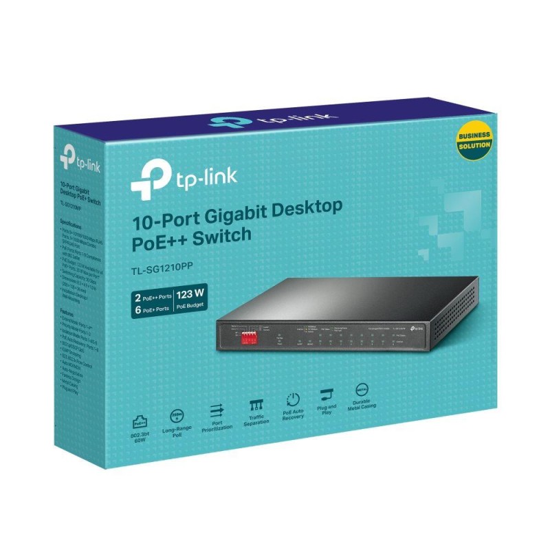 Switch niezarządzalny TP-Link TL-SG1210PP 9x10/100/1GE 1xCombo SFP/RJ45