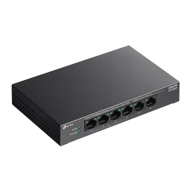 Switch niezarządzalny TP-Link LS106LP 6x100 4x PoE+ 41W | PartsPC.pl