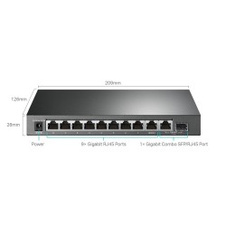 Switch zarządzalny TP-Link TL-SG1210MPE Easy Smart 9x10/100/1000 (8xPoE+),