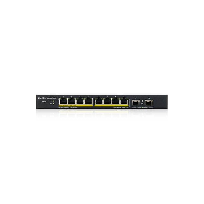 Switch zarządzalny Zyxel GS1900-10HP 8x10/100/1000 2xSFP | PartsPC.pl