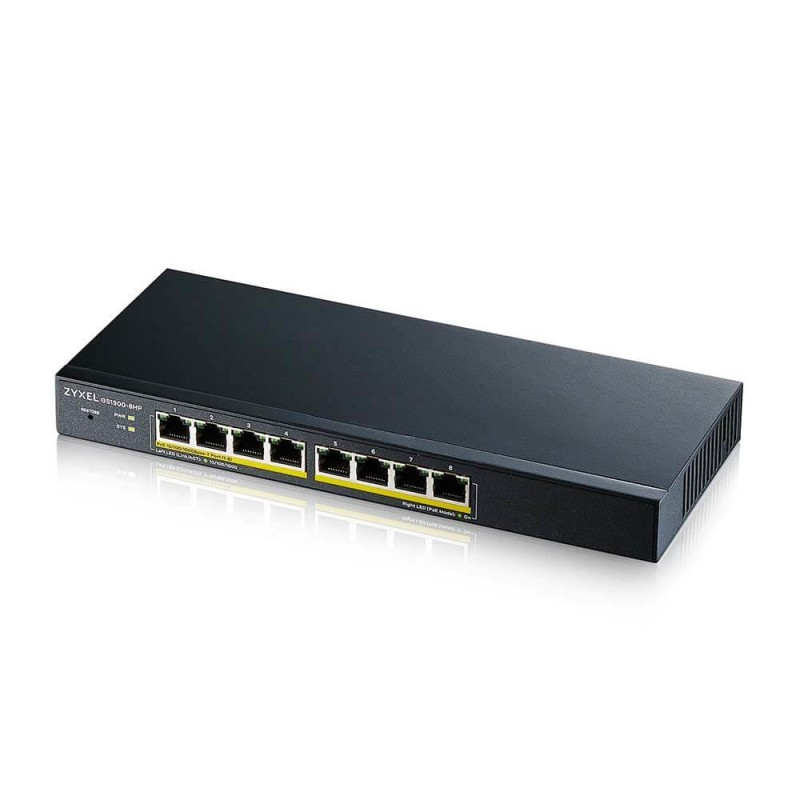 Switch zarządzalny Zyxel GS1900-8HP 8x100/1000Mbps PoE | PartsPC.pl