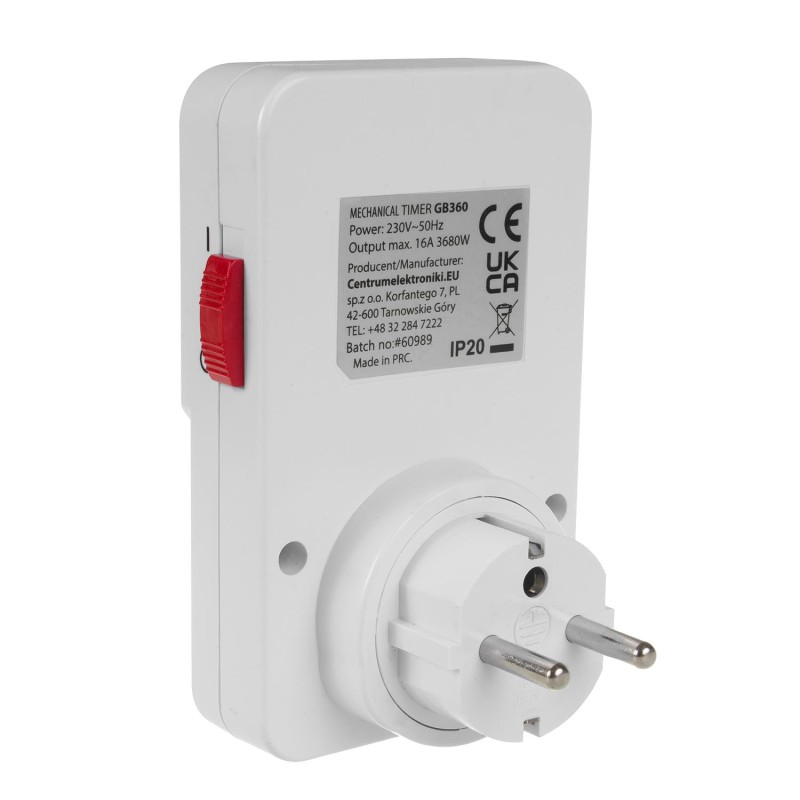 Włącznik czasowy timer mechaniczny GreenBlue GB360 E, ... | PartsPC.pl