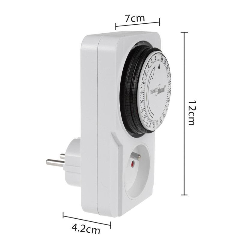 Włącznik czasowy timer mechaniczny GreenBlue GB360 E, ... | PartsPC.pl