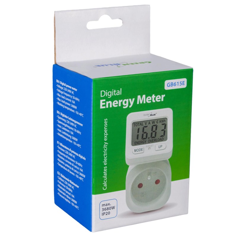Miernik energii GreenBlue, watomierz, 16A, max. 3680W,... | PartsPC.pl