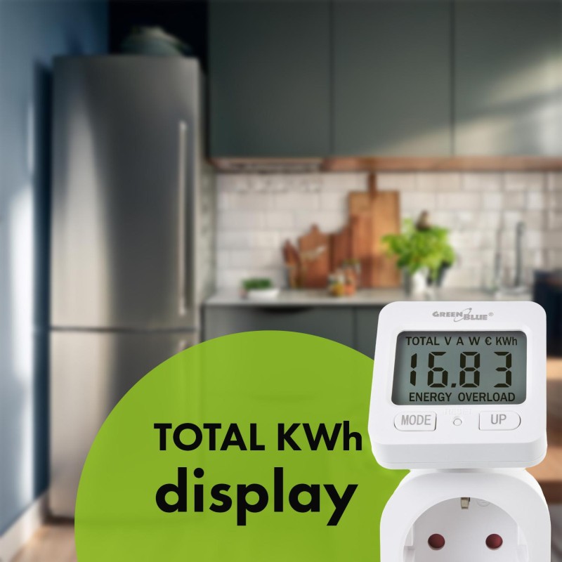 Miernik energii GreenBlue, watomierz, 16A, max. 3680W,... | PartsPC.pl