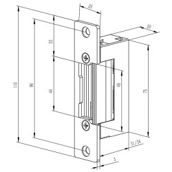 Elektrozaczep Qoltec symetryczny rewersyjny | 300mA | 12V | PartsPC.pl