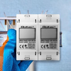 Miernik zużycia energii Qoltec na szynę DIN | jednofazowy el… | PartsPC.pl