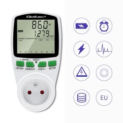 Watomierz Qoltec Licznik zużycia energii PM0627 z... | PartsPC.pl