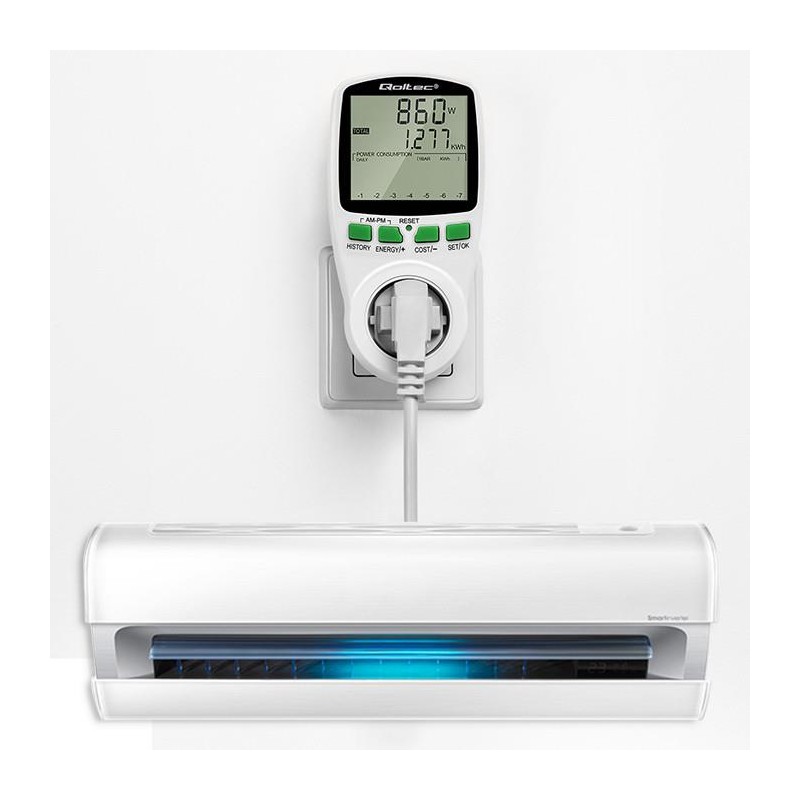 Watomierz Qoltec Licznik zużycia energii PM0627 z... | PartsPC.pl