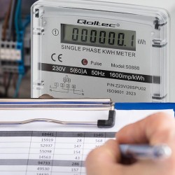 Miernik zużycia enrgii Qoltec jednofazowy elektroniczny licz… | PartsPC.pl