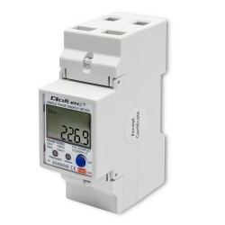 Miernik zużycia energii Qoltec na szynę DIN | jednofazowy elektroniczny