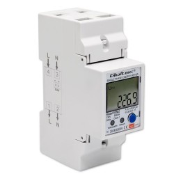 Miernik zużycia energii Qoltec na szynę DIN | jednofazowy elektroniczny